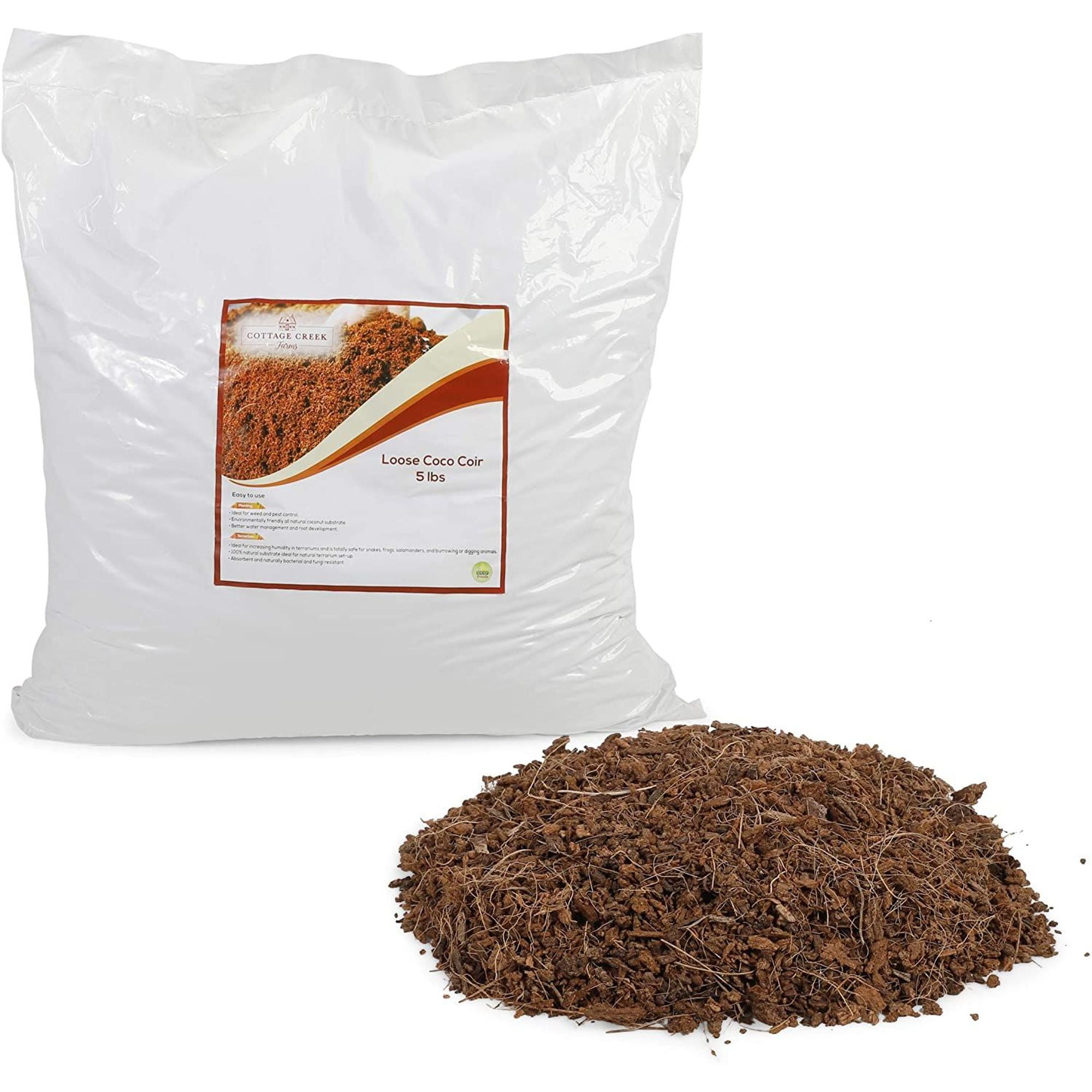 Farmlyn Creek Natural Coir Coco Loose Coconut Fiber Substrate 5 lbs