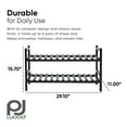 thumbnail image 3 of PJ Wood Stackable Wood Shoe Rack Organizer Shelf Closet Entryway Bedroom, Black, 3 of 11