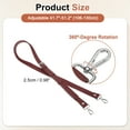 thumbnail image 2 of 1" Genuine Leather Purse Strap for Bag (Burgundy, Silver Buckle), 2 of 6