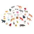 thumbnail image 2 of de adornos en miniatura preciosos de 38 piezas, decoración de jardín de hadas, juguetes educativos, regalos, adorno de tarta, de animales, 2 of 8