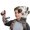 Orange Soft Bullet, variant on Smart Tracking Mechanical Arm Foam Blaster, Wearable Smart Head & Hand Motion Tracking Robotic, Shoulder-Mounted Blaster Robot Toy, Electric Rapid Robot for Outdoor Battle Games