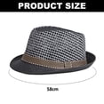 thumbnail image 2 of 56-58 cm tiene circunferencia sombreros para hombres y mujeres sombreros de sol de verano protector solar hueco transpirable sombreros de paja de jazz, 2 of 5
