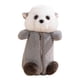 thumbnail image 1 of Estuche de peluche, estuche para lápices, estuche para lápices, bolsa de papelería de animales para niños gris, 1 of 9