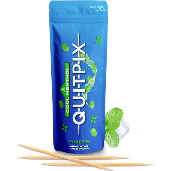 Cool Menthol Chewing Sticks – Sugar-Free, Extra Thick Oral Focus & Mindful Chew – Portable 40-Count, 2-Pack