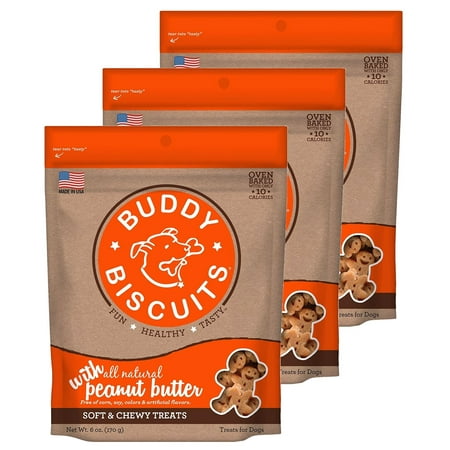 Cloud Star Buddy Biscuits 6 oz Soft & Chewy Dog Treats - Peanut Butter 3