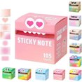 thumbnail image 4 of Cute Pattern Sticky Note (105 Sheets/Roll), Cute Pattern Pad | Office Supplies Cute Stationery Sticky Notes, Self Adhesive Cartoon Theme Memo Pads, Tab Supplies-Gift-(10PCS), 4 of 27