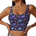 thumbnail image 1 of Balery Cute Shark Sujetadores deportivos con espalda cruzada para mujer, acolchados, sin costuras, de alto impacto, ideales para yoga, gimnasio, entrenamiento y fitness.-Large, 1 of 8
