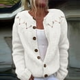 thumbnail image 2 of NMMUED Womens Christmas Sweaters Christmas Cardigan for Women's Outerwear Christmas Cardigan Sweaters for Women Soft Sweaters for Women Christmas Gifts for Women Cardigan Sweaters for Women Beige 2 L, 2 of 5