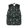 thumbnail image 1 of Disketp Gold Snowflake Christmas Tree Mochila Ligera Clásica con Múltiples Bolsillos, Mochila Casual para Hombre y Mujer, Ideal para Escuela, Trabajo y Viajes, 1 of 6
