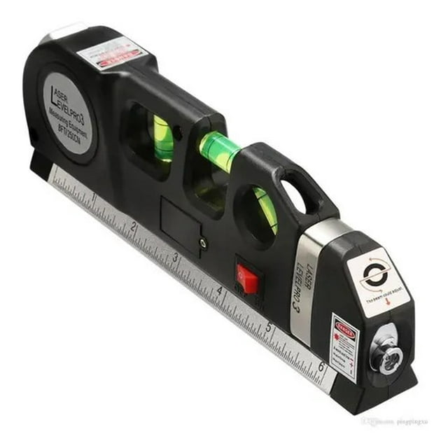Nivel Laser 3 Burbujas Cinta Métrica Regla Cruz Horiz Vertic Fixit