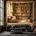 thumbnail image 6 of Leather Armchair Library Tapestry Wall Hanging, 6 of 7