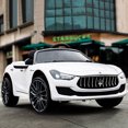 thumbnail image 4 of Costway 12V Maserati Licensed Kids Ride on Car w/ RC Remote Control Led Lights MP3 White, 4 of 8