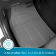 thumbnail image 3 of BDK 3-Piece Gray Rubber Floor Mats (Front + Rear), Heavy Duty Universal Fit Liners for Cars SUVs Trucks Vans, All Weather Protection Anti-Slip Nibs, Flexible Contours Fits Most Vehicles, 3 of 8