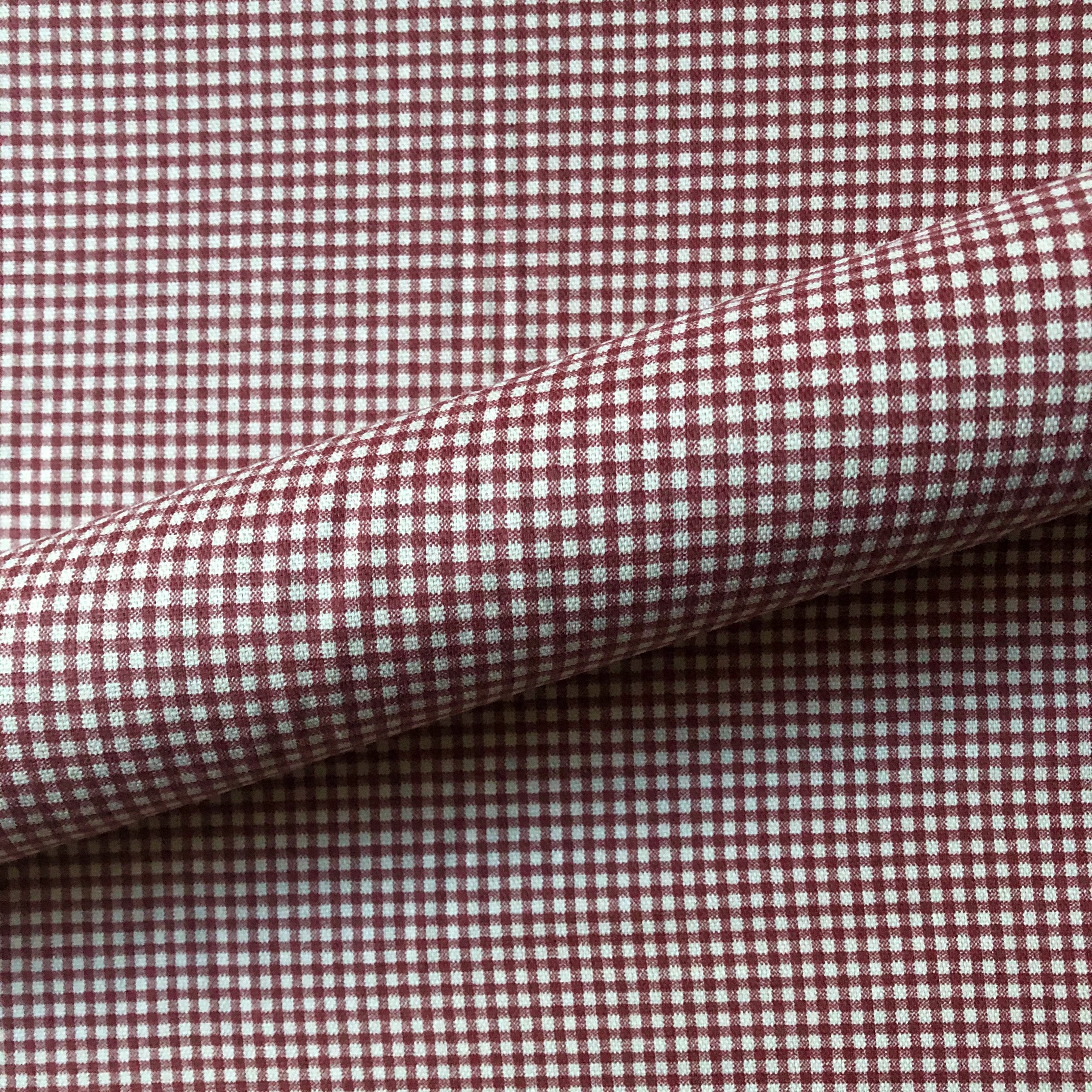 Strawberry American Decor Gingham 100% Cotton Upholstery Fabric 54' by the Yard