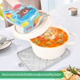 thumbnail image 4 of Pot Holders Set of 2 Heat Resistant 338℉ Kitchen Oven Gloves Potholder Cooking Baking Microwave Mitts Cute Bear Swimming, 4 of 7