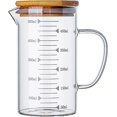 thumbnail image 1 of Jarra medidora de vidrio, Kitchen Lab, transparente, fácil de leer, apta para microondas, cocina con precisión, mango ergonómico, 500 ml, 1 of 5