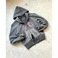 thumbnail image 3 of Sudadera gótica con cremallera y capucha Y2k Plus de terciopelo Harajuku Hip Hop con estampado de gran tamaño, sudaderas con capucha para hombres y mujeres, ropa de calle, 3 of 4