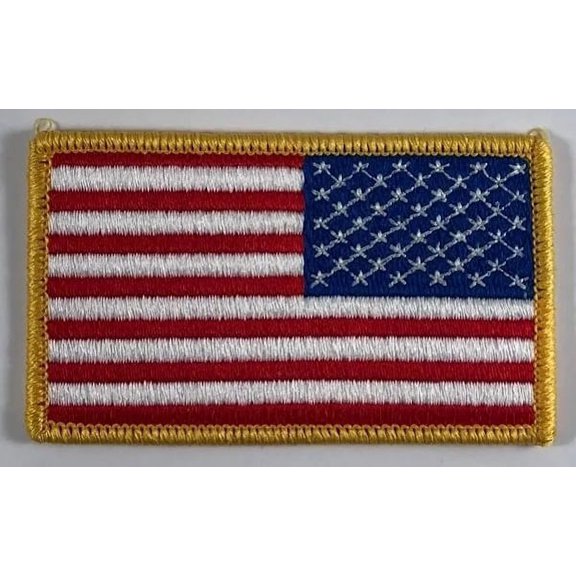 Embroidered USA Flag Shoulder Patch for Right Arm. Made in the USA PAT-0126-R