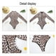 thumbnail image 3 of Traje de baño de una pieza con cremallera y protección UV de manga larga para mujer, estampado de leopardo, 3 of 7