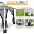 thumbnail image 4 of SANOPY 12x12FT Outdoor Pop up Gazebo with Mosquito Netting, Shade and Rain Instant Patio Canopy with 4 Sandbags for Garden Backyard,Light Gray, 4 of 15