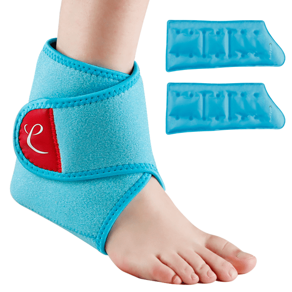 Comfytemp Ankle Ice Pack Wrap for Injuries, Reusable Flexible Hot Cold Packs for Swelling, Sprained Ankle