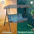 thumbnail image 2 of JUNWELL Outdoor Swing Replacement  ?Seat 3 Seaters Chair  Porch Top Hammock Cover with Waterproof UV32+ Surface for Garden Patio Swing Chair, 2 of 7