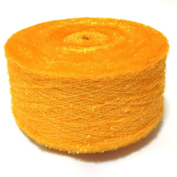 Nvzi 200g Popular Crystal Sequined Fashion Hand Crochet Knitting Yarn for Knitting Weave Knitting Iridescent DIY Threat, Orange