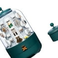 thumbnail image 2 of Display Jewelry Box Dustproof Earring Holder Stand Necklace Display Box Large Capacity Earrings Display Box Jewelry Storage Box Table Dustproof Classification Large Capacity ANGGREK Edición estándar verde, 2 of 5