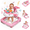 Pink, variant on suihuooo Baby Walker with Music & Lights 3 Adjustable Height for Infant Boys and Girls 6-18 Months,Pink Flower
