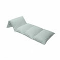 thumbnail image 4 of Chevron Floor Pillow Lounger Cover, Chevron Pattern Geometric Wavy Zigzag Herringbone Stripes Illustration, Nap Mat Printed Fabric Case for 5 Pillows, 88" x 27", Seafoam Grey White, by Ambesonne, 4 of 5