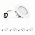 thumbnail image 3 of LEDMyplace 4-inch 10W Round Dimmable LED Recessed Downlight with Adjustable Eyeball, Pack of 4, 5000K Daylight White, 740 Lumens, Replacement of 35W, Retrofit Ceiling Can Lights fo, 3 of 6