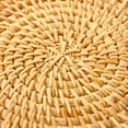 thumbnail image 6 of Gnwei Handwoven Rattan Round Serving Tray, Natural Wicker Decorative Tray for Serving, Coffee Table, Home Boho Décor and Entertaining, Gift Idea Choice (11 Inches Diameter), 6 of 9