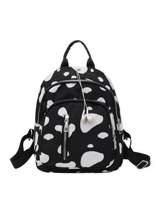 Mini Women's Backpacks Nylon Female Bag Animal Printing Small Feminina  Backpack School Bags For Teen Girls-Cows 