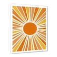 thumbnail image 2 of Designart 'Minimal Bright Shining Orange Sun Rays I' Modern Framed Art Print, 2 of 4