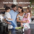 thumbnail image 3 of CUCKOO High Pressure Rice Cooker 10-Cup Uncooked / 20-Cup Cooked with Nonstick Inner Pot, Large Rice Maker with 13 Menu Options and Steam Plate, Fuzzy Logic Tech, Auto Clean, Black (CRP-PK1001S), 3 of 8