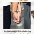thumbnail image 7 of Lock and Key Couple Bracelets Friendship Matching Forever Love, 7 of 7