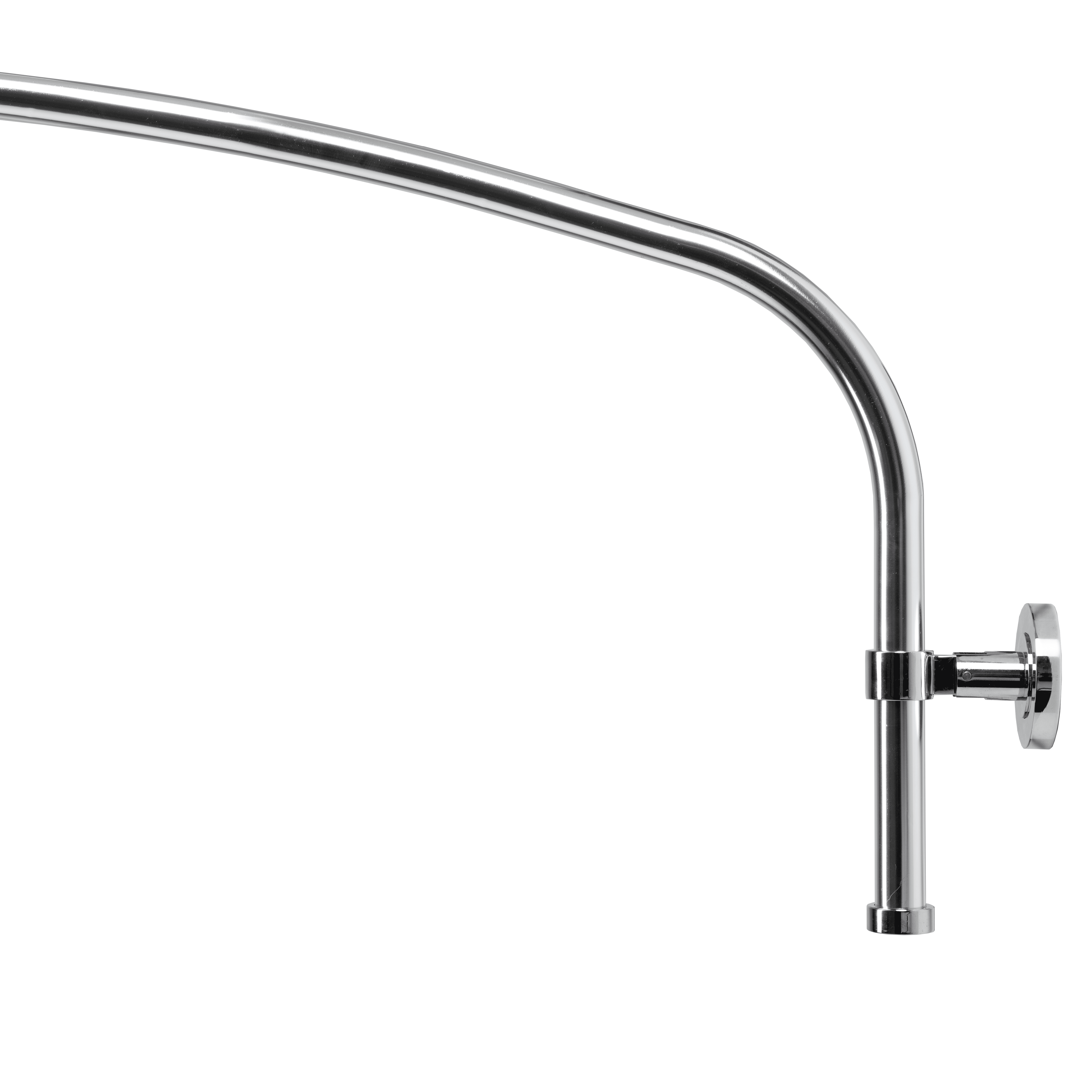 Croydex 72 in. Stick N Lock Adjustable Stainless-Steel Tension Shower Curtain Rod in Chrome