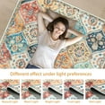 thumbnail image 5 of Danolapsi 8x10 Area Rug Modern Trellis Machine Washable Area Rug Vintage Medallion Distressed Indoor Accent Rug Stain Resistant Non-Slip Floor Cover Carpet Rug for Living Room Bedroom, 5 of 9