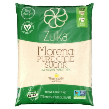 Zulka Pure Cane Sugar,  8 lb,  Vegan & Plant Based and Non GMO