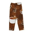 thumbnail image 4 of Naloa Sloths Need More Coffee Print Women’s Ultra-Soft Comfy Pajama Lounge Pants with Pockets & Drawstring, 4 of 8