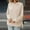 Khaki, variant on Women's Fall Oversized Sweatshirts Casual Long Sleeve Crewneck Waffle Knit Pullover Top Loose Fit Shirts