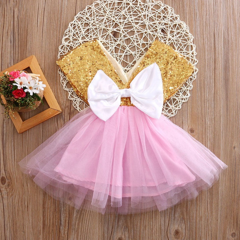 Flower Girl Princess Dress Kid Baby Party Wedding Pageant Formal Dresses Clothes