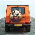 thumbnail image 7 of DouZhe Waterproof Spare Tire Cover, Zombie Skull Love Prints Adjustable Wheel Covers Fit for Jeep Trailer RV SUV Car, 16 inch, 7 of 7