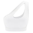 thumbnail image 3 of Aosijia One Shoulder Sports Bra for Women Hollow Out Sexy Cute Workout Yoga Bra Medium Support Padded Sexy Yoga Top M, 3 of 5