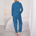 thumbnail image 6 of Goofa Blue Star Print Printed Women’s 2 Piece Pajama Set Super,Pajamas Women's Long Sleeve Sleepwear Soft Button Down Loungewear Pjs Lounge Set Nightwear-Small, 6 of 9