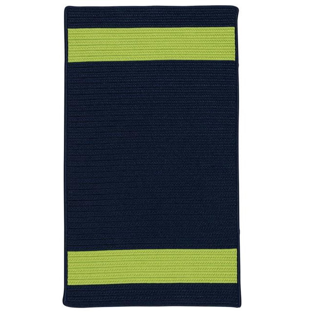 Colonial Mills Rug AR15R048X072S Aurora Rectangle Braided Area Rug Navy Green - 4 x 6 ft.