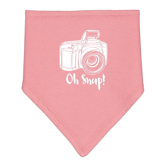 Inktastic Camera Oh Snap Baby Bandana Bib