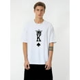 thumbnail image 1 of Men's Summer Casual T-Shirt with Spade K Print -Crew Neck, Short Sleeve - Perfect for Daily Wear & Sports, 1 of 7