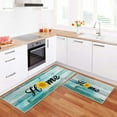thumbnail image 2 of Waykingo Non-Slip Backing Kitchen Teal Runner Rugs (2 Count), 2 of 5