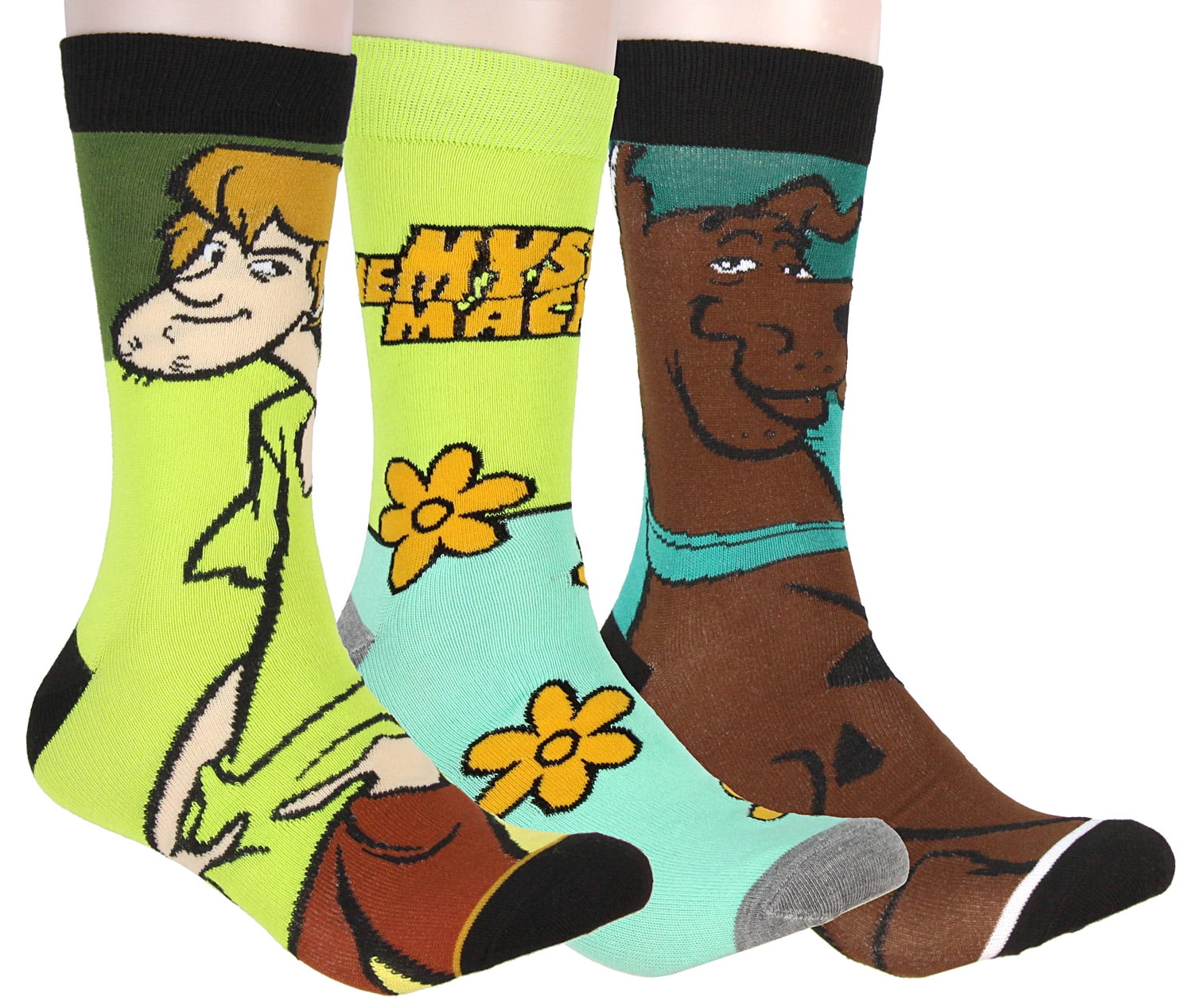 Scooby-Doo! Socks Adult Mystery Machine and Scooby 3 Pack Mid-Calf Crew ...